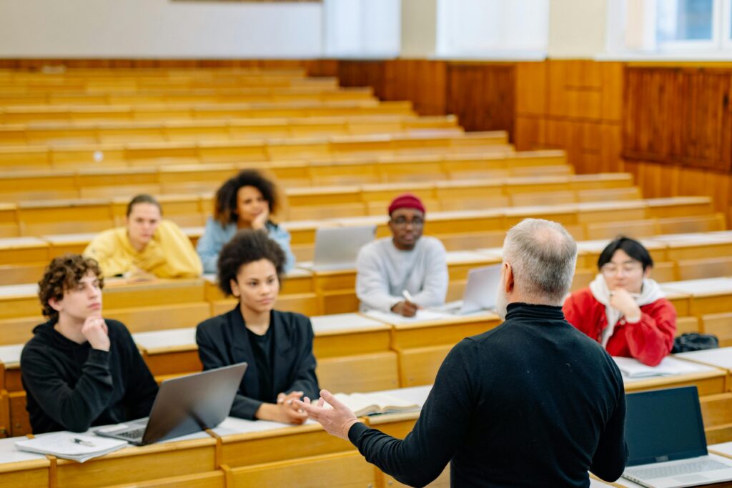 lecture hall with students