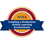 Creating a Productive Online Learning Environment